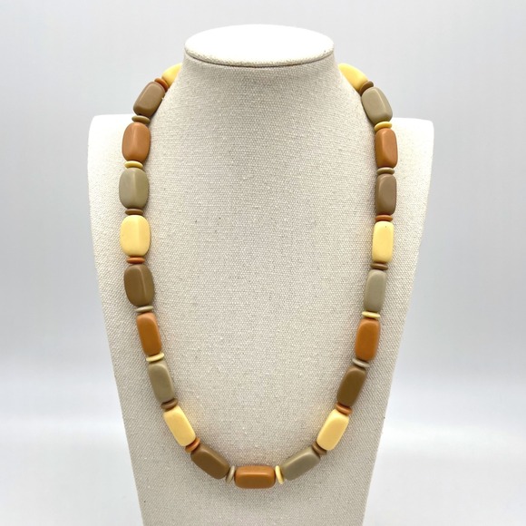 Napier Jewelry - Napier Chunky Bead Necklace Earth Tones Statement Toggle Clasp